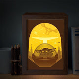 Baby Yoda 1 - Paper Cut Light Box File - Cricut File - 8x10 inches - LightBoxGoodMan - LightboxGoodman