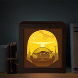 Baby Yoda 1 Square - Paper Cut Light Box File - Cricut File - 8x8 inches - LightBoxGoodMan - LightboxGoodman