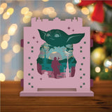Baby Yoda And Mandalorian - Pop-up Light Box File - Cricut File - LightBoxGoodMan