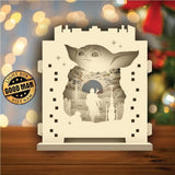 Baby Yoda And Mandalorian - Pop-up Light Box File - Cricut File - LightBoxGoodMan - LightboxGoodman
