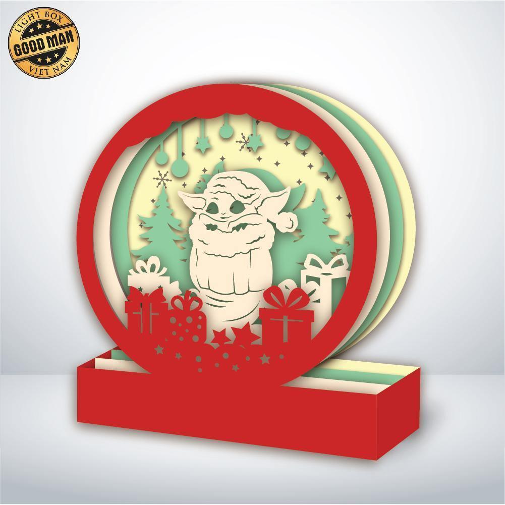Baby Yoda Christmas - Paper Circle File - Cricut File - 16x18cm - LightBoxGoodMan - LightboxGoodman