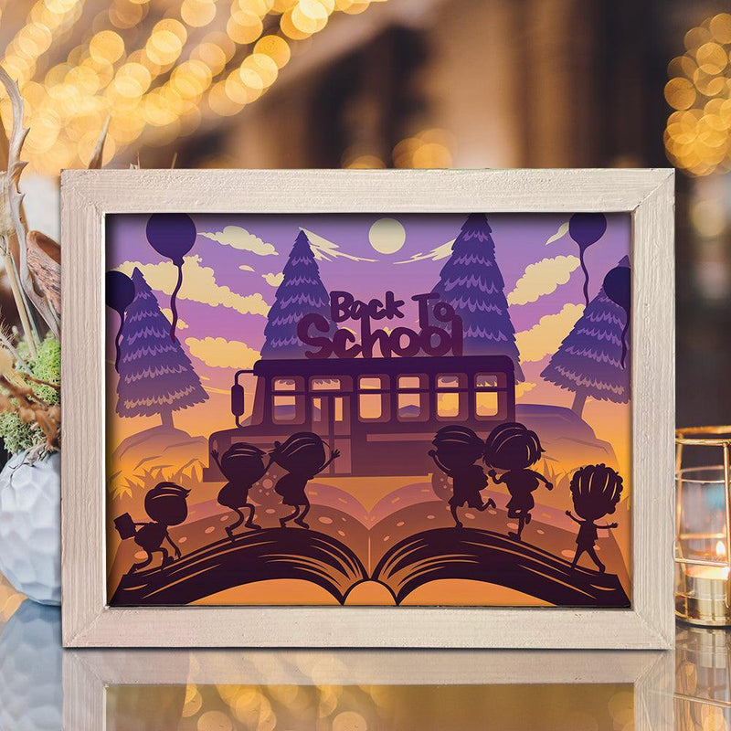 Back To School 1 – Paper Cut Light Box File - Cricut File - 20x26cm - LightBoxGoodMan - LightboxGoodman