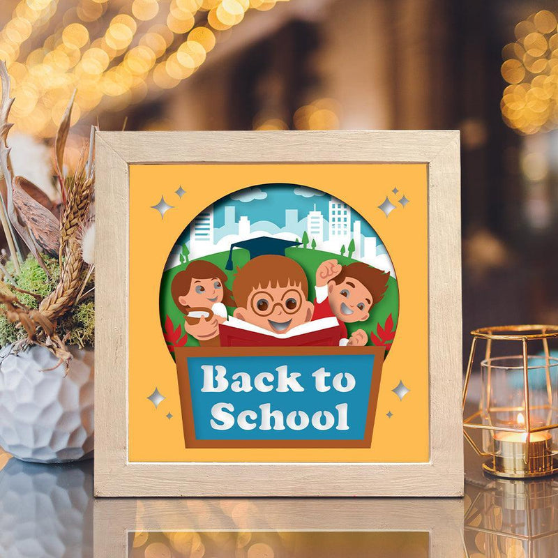 Back To School 5 – Paper Cut Light Box File - Cricut File - 20x20cm - LightBoxGoodMan - LightboxGoodman