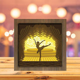 Ballet 1 Square - Paper Cutting Light Box - LightBoxGoodman - LightboxGoodman