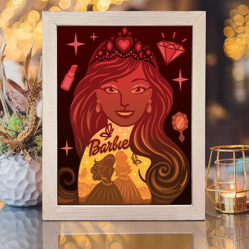 Barbie - Paper Cut Light Box File - Cricut File - 8x10 inches - LightBoxGoodMan - LightboxGoodman
