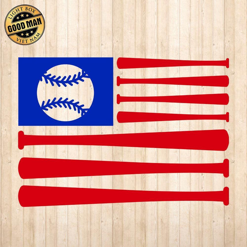 Baseball USA - Cricut File - Svg, Png, Dxf, Eps - LightBoxGoodMan - LightboxGoodman