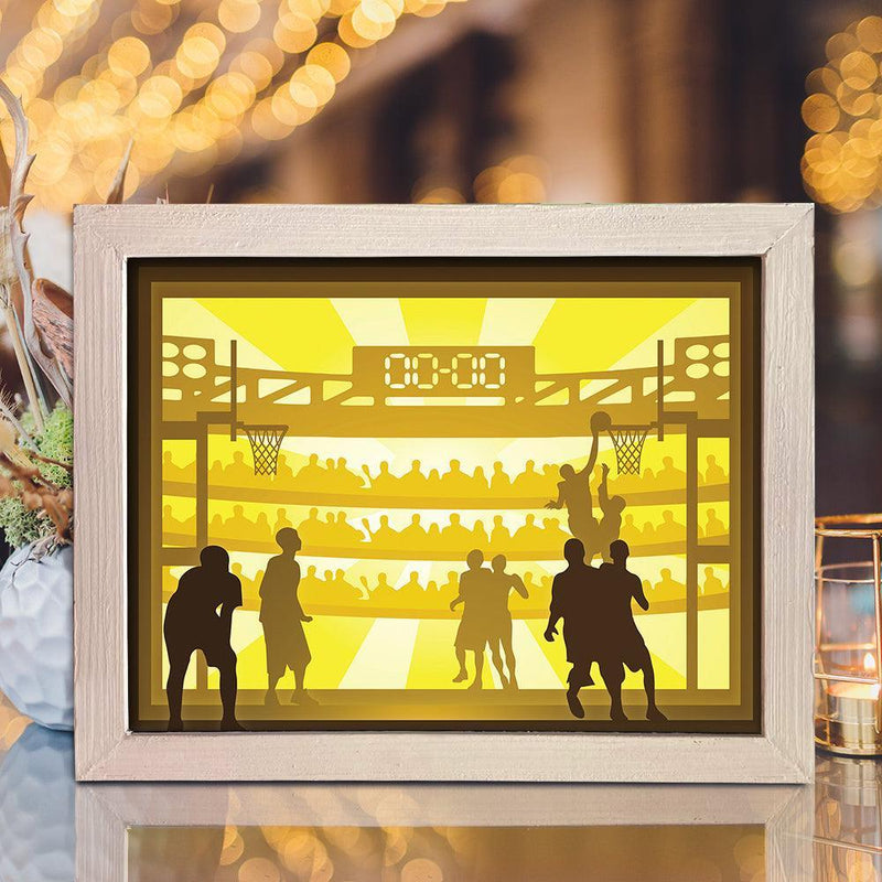 Basket Ball 1 – Paper Cut Light Box File - Cricut File - 20x26cm - LightBoxGoodMan - LightboxGoodman