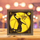 Basketball 2 - Paper Cutting Light Box - LightBoxGoodman