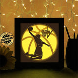 Basketball 3 - Paper Cutting Light Box - LightBoxGoodman - LightboxGoodman
