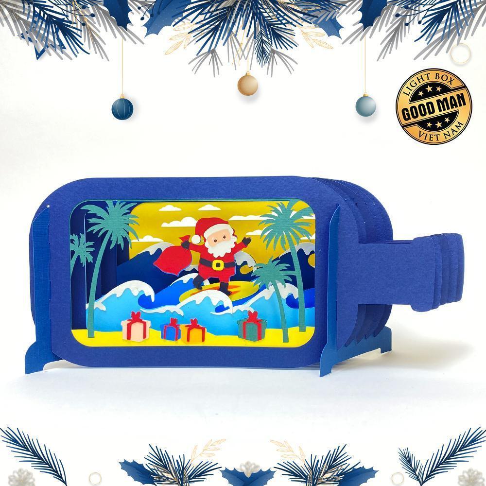 Beachy Christmas - Pop-up Bottle Light Box File - Cricut File - LightBoxGoodMan - LightboxGoodman