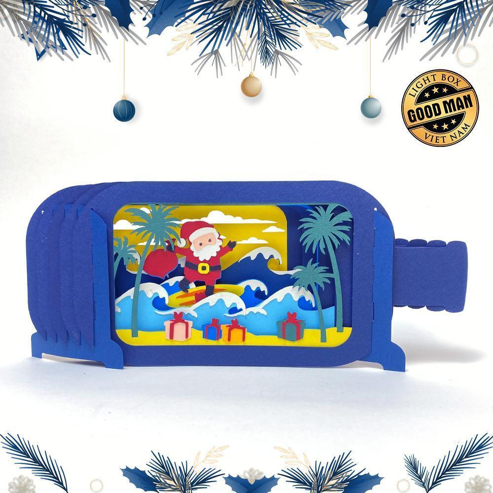 Beachy Christmas - Pop-up Bottle Light Box File - Cricut File - LightBoxGoodMan - LightboxGoodman