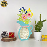 Beautiful Mom - Flower Vase Papercut Lightbox File - 10.5x6" - Cricut File - LightBoxGoodMan - LightboxGoodman