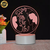 Beauty And The Beast - Acrylic LED Light File - 4,5x4,5" - Cricut File - LightBoxGoodMan - LightboxGoodman