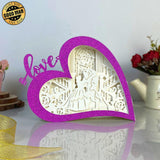 Beauty And The Beast - Love Heart Papercut Lightbox File - 5,6x7,5" - Cricut File - LightBoxGoodMan - LightboxGoodman