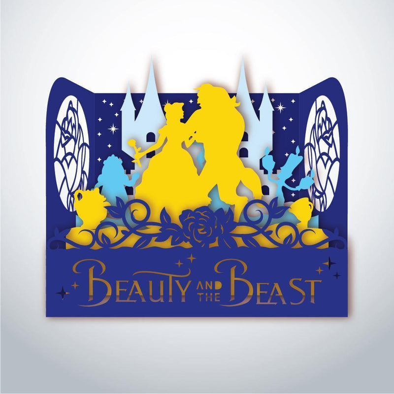 Beauty And The Beast - Paper Cut Mini-Showcase File - Cricut File - 10x12cm - LightBoxGoodMan - LightboxGoodman