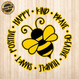 Bee Circle - Cricut File - Svg, Png, Dxf, Eps - LightBoxGoodMan - LightboxGoodman