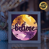 Believe In Spring – Paper Cut Light Box File - Cricut File - 20x20cm - LightBoxGoodMan - LightboxGoodman