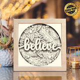 Believe In Spring – Paper Cut Light Box File - Cricut File - 20x20cm - LightBoxGoodMan - LightboxGoodman