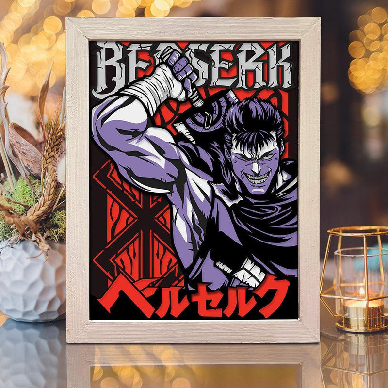 Berserk - Paper Cut Light Box File - Cricut File - 8x10 inches - LightBoxGoodMan - LightboxGoodman