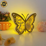 Best Mom - Butterfly Papercut Lightbox File - 6.6x9.2" - Cricut File - LightBoxGoodMan - LightboxGoodman