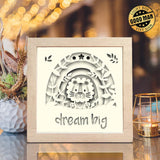 Big Dream – Paper Cut Light Box File - Cricut File - 8x8 inches - LightBoxGoodMan - LightboxGoodman