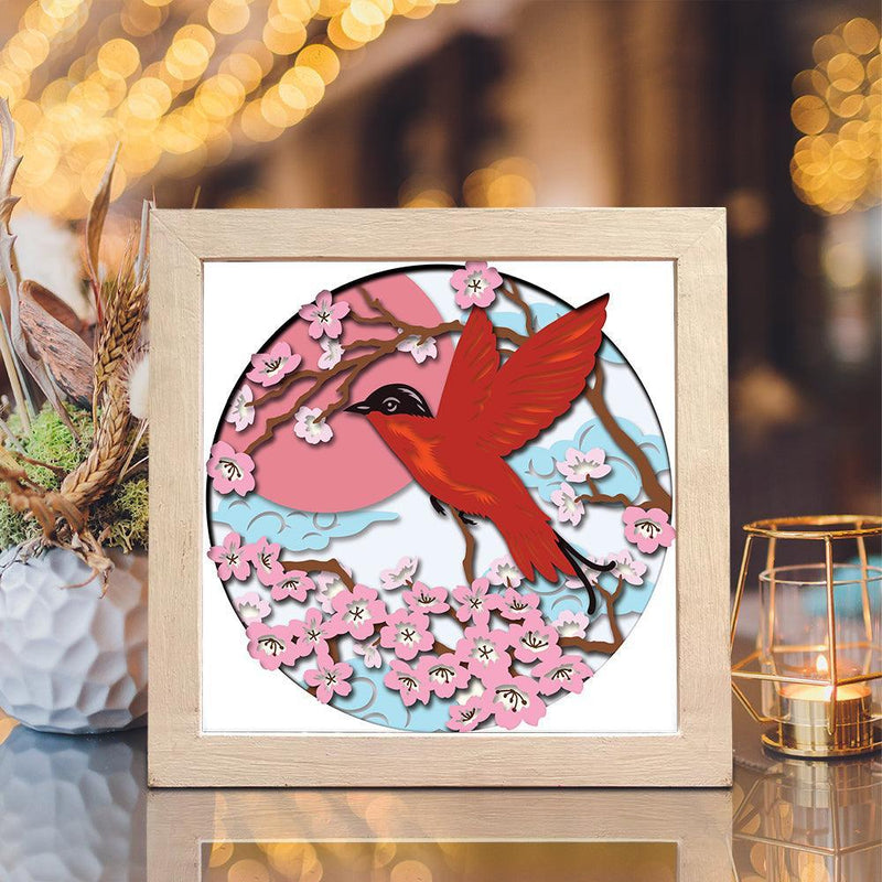 Bird 3 – Paper Cut Light Box File - Cricut File - 8x8 inches - LightBoxGoodMan - LightboxGoodman