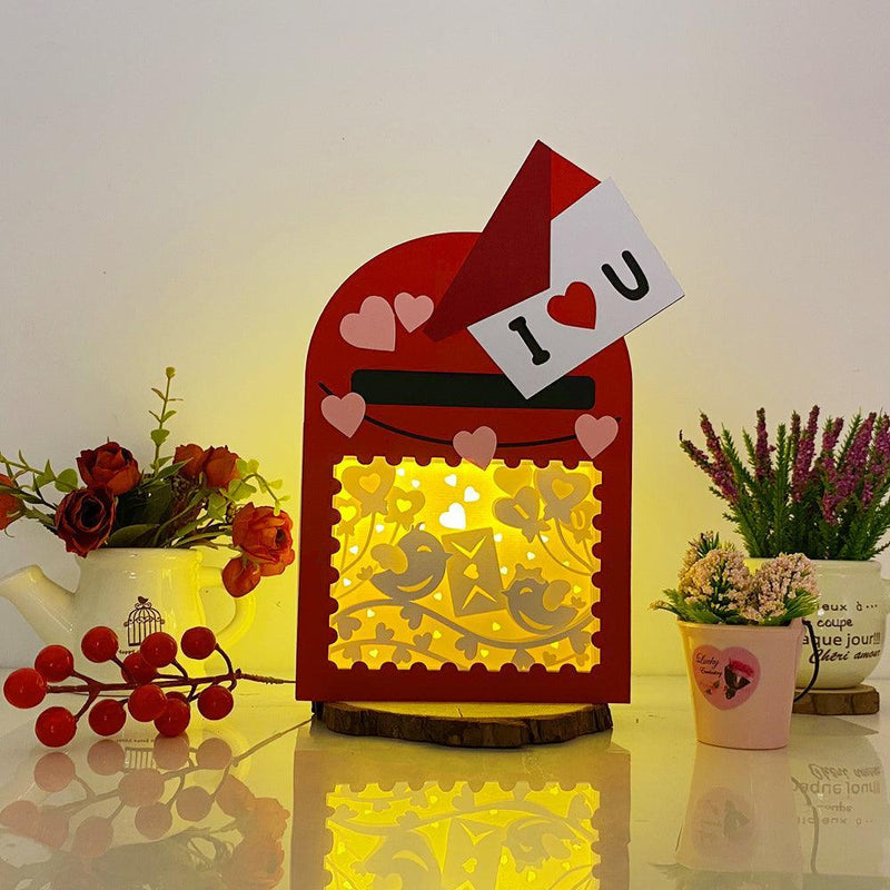 Bird Couple 1 - Paper Cut Letter Light Box File - Cricut File - 9,4x6,4 Inches - LightBoxGoodMan - LightboxGoodman