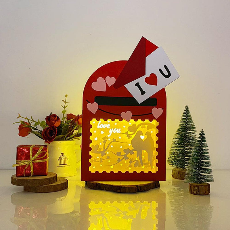 Bird Couple 2 - Paper Cut Letter Light Box File - Cricut File - 9,4x6,4 Inches - LightBoxGoodMan - LightboxGoodman