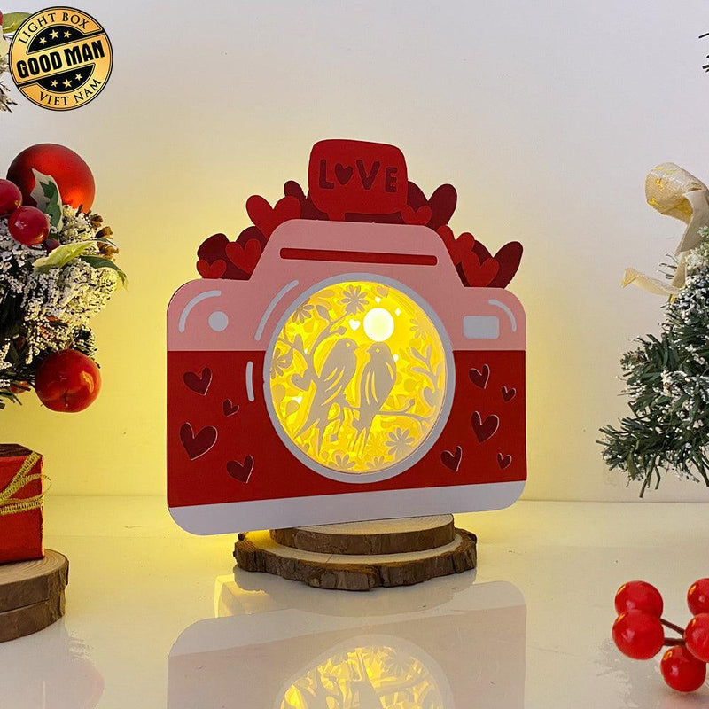 Bird Garden - Paper Cut Camera Light Box File - Cricut File - 7,9x7,9 Inches - LightBoxGoodMan - LightboxGoodman