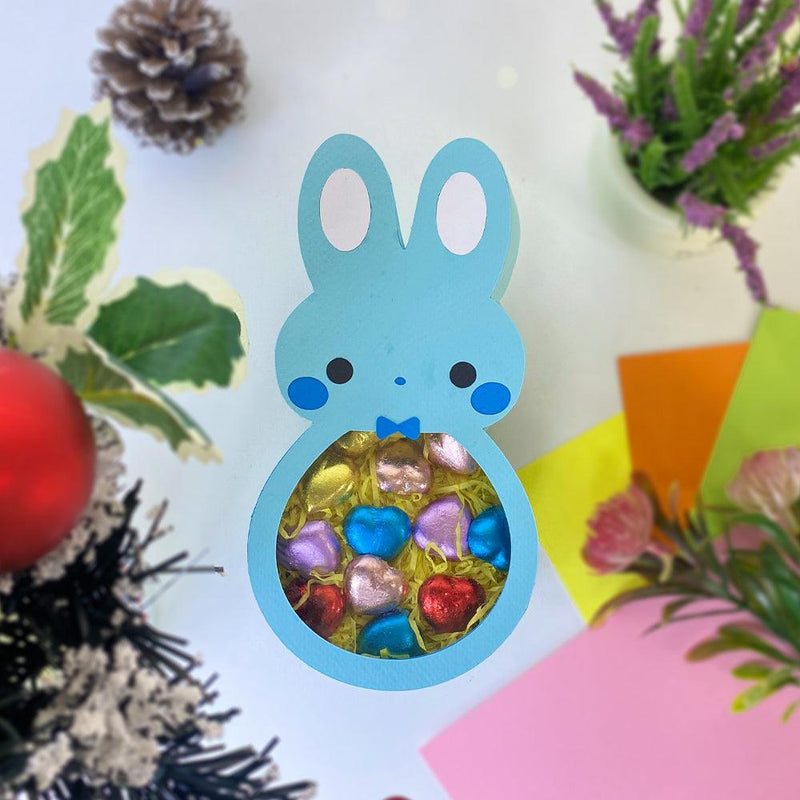 Blue Bunny - Easter Candy Box Paper Cutting File - 7,7x4" - Cricut File - LightBoxGoodMan - LightboxGoodman