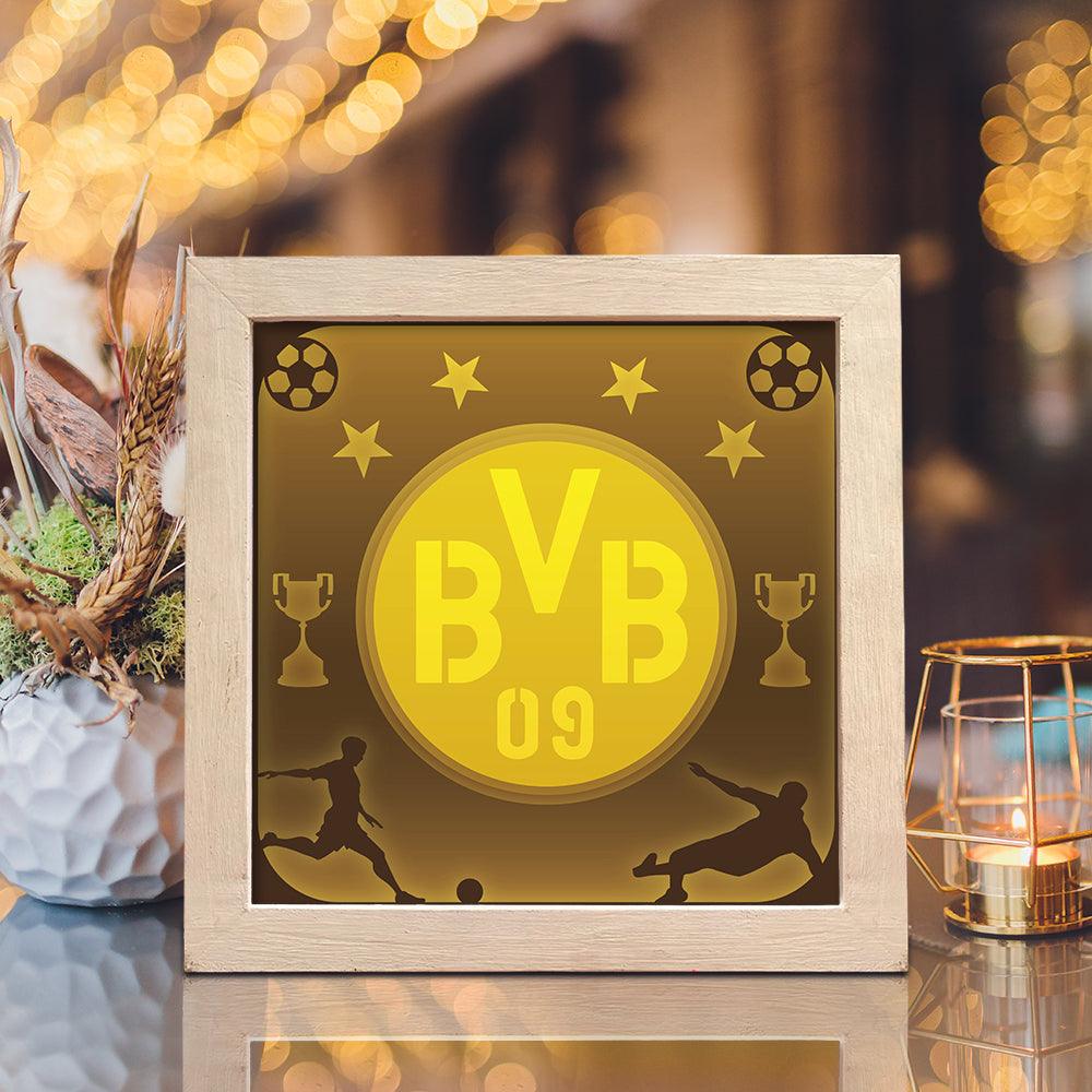 Borussia Dortmund – Paper Cut Light Box File - Cricut File - 20x20cm - LightBoxGoodMan - LightboxGoodman