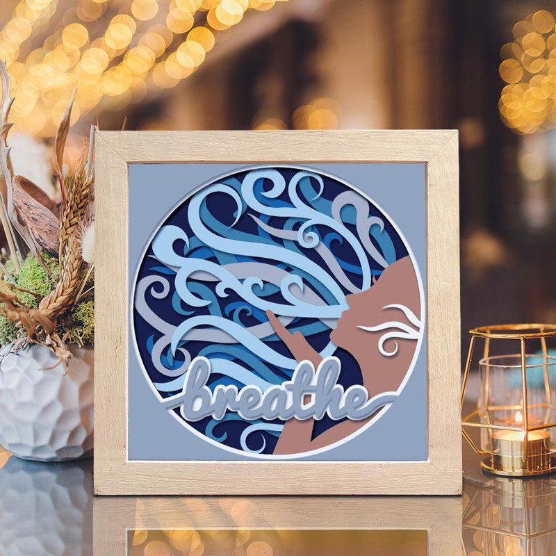 Layered Blue Tit Papercut template, Layered Blue Tit SVG