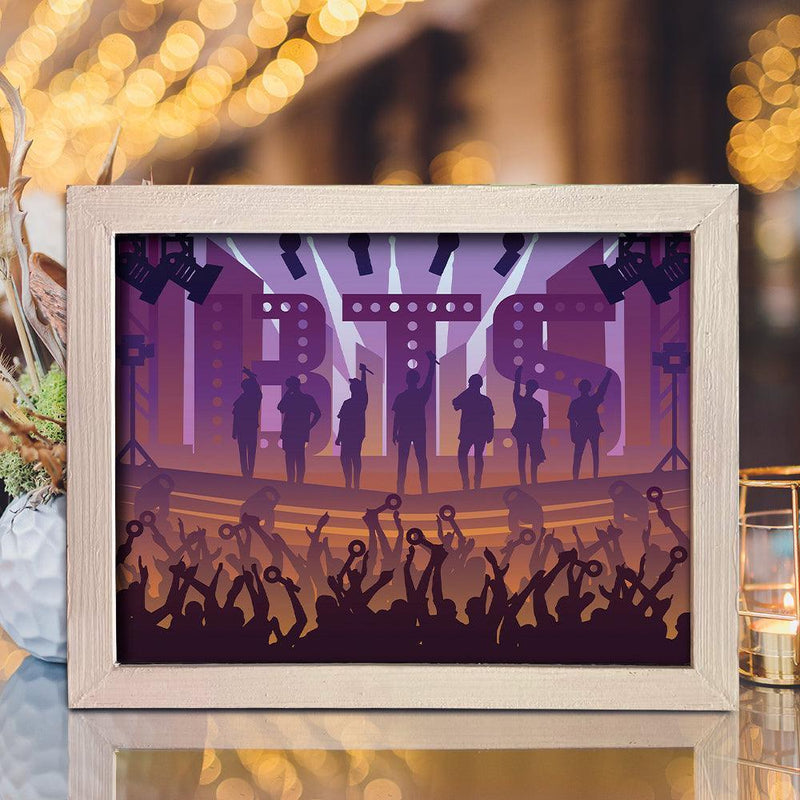 BTS Band 1 – Paper Cut Light Box File - Cricut File - 20x26cm - LightBoxGoodMan - LightboxGoodman