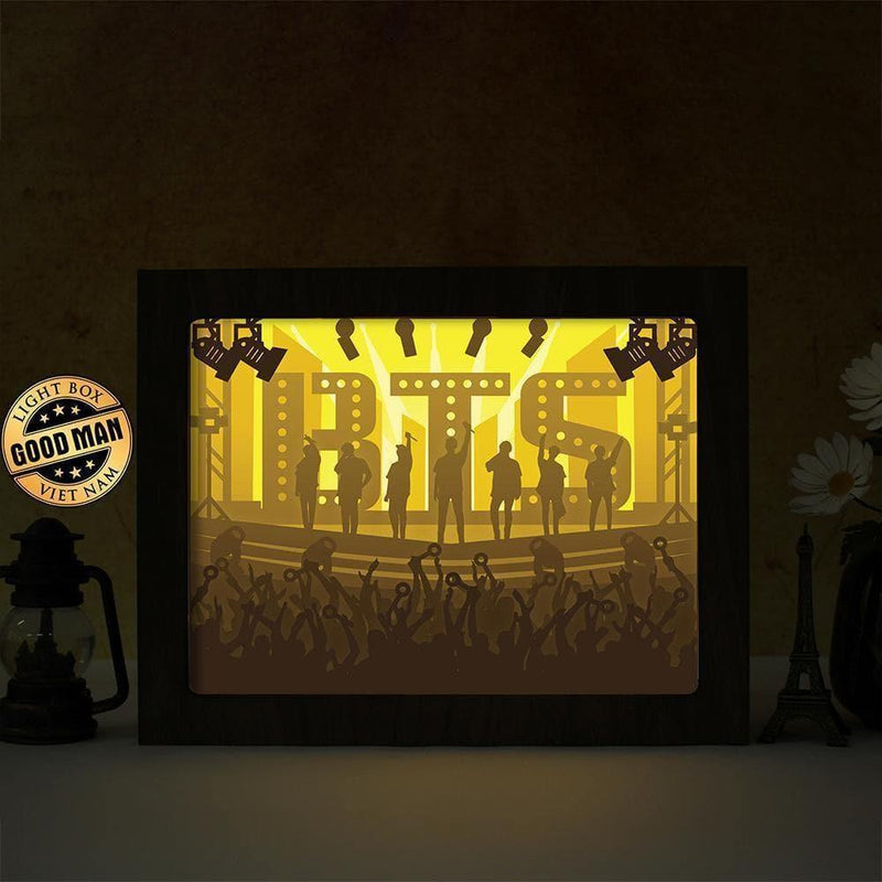 BTS Band 1 – Paper Cut Light Box File - Cricut File - 20x26cm - LightBoxGoodMan - LightboxGoodman