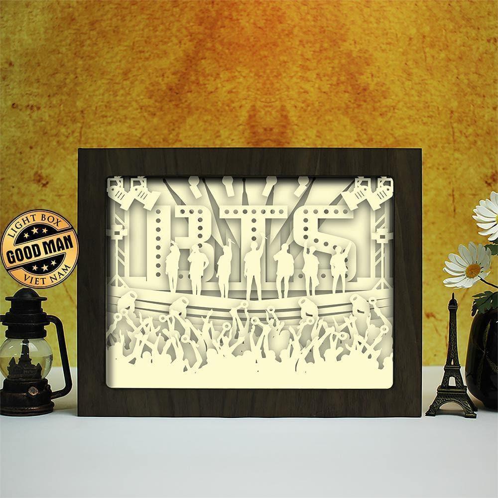 BTS Band 1 – Paper Cut Light Box File - Cricut File - 20x26cm - LightBoxGoodMan - LightboxGoodman