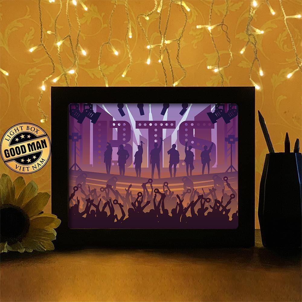 BTS Band - Paper Cutting Light Box - LightBoxGoodman - LightboxGoodman