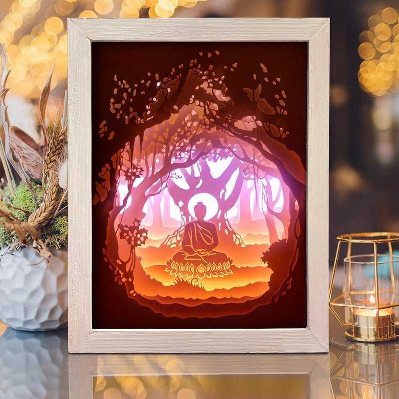 Buddha 1 – Paper Cut Light Box File - Cricut File - 20x26cm - LightBoxGoodMan - LightboxGoodman