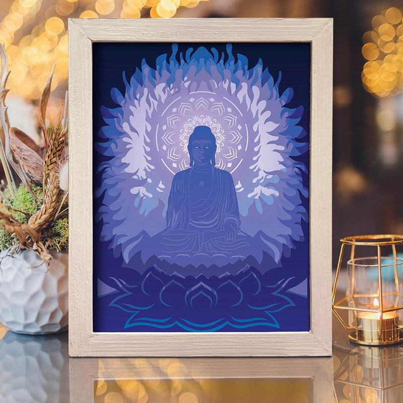 Buddha 2 – Paper Cut Light Box File - Cricut File - 20x26cm - LightBoxGoodMan - LightboxGoodman