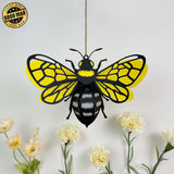 Bumblebee - 3D Bumblebee Lantern File - 11.4x7.9" - Cricut File - LightBoxGoodMan - LightboxGoodman