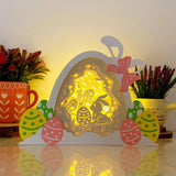 Bunny Easter 2 - Giant Easter Egg Papercut Lightbox File - Cricut File - 7,5x9,6 Inches - LightBoxGoodMan - LightboxGoodman