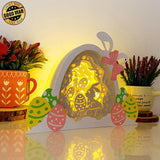 Bunny Easter 2 - Giant Easter Egg Papercut Lightbox File - Cricut File - 7,5x9,6 Inches - LightBoxGoodMan - LightboxGoodman