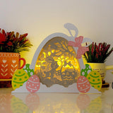 Bunny Easter 3 - Giant Easter Egg Papercut Lightbox File - Cricut File - 7,5x9,6 Inches - LightBoxGoodMan