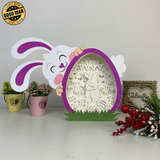 Bunny Easter - Rabbit Easter Egg Papercut Lightbox File - Cricut File - 9.8x7 Inches - LightBoxGoodMan - LightboxGoodman