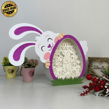 Bunny Easter - Rabbit Easter Egg Papercut Lightbox File - Cricut File - 9.8x7 Inches - LightBoxGoodMan - LightboxGoodman