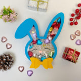 Bunny Head 1 - Easter Candy Box Paper Cutting File - 7.9x7