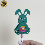 Bunny Lollipop Holders - Easter Candy Treat Holder Paper Cutting File - Cricut File - LightBoxGoodMan - LightboxGoodman
