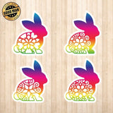 Bunny Spectrum Stickers - Cricut File - Svg, Png, Dxf, Eps - LightBoxGoodMan - LightboxGoodman