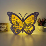 Butterfly 2 -  Butterfly Papercut Lightbox File - 6.6x9.2