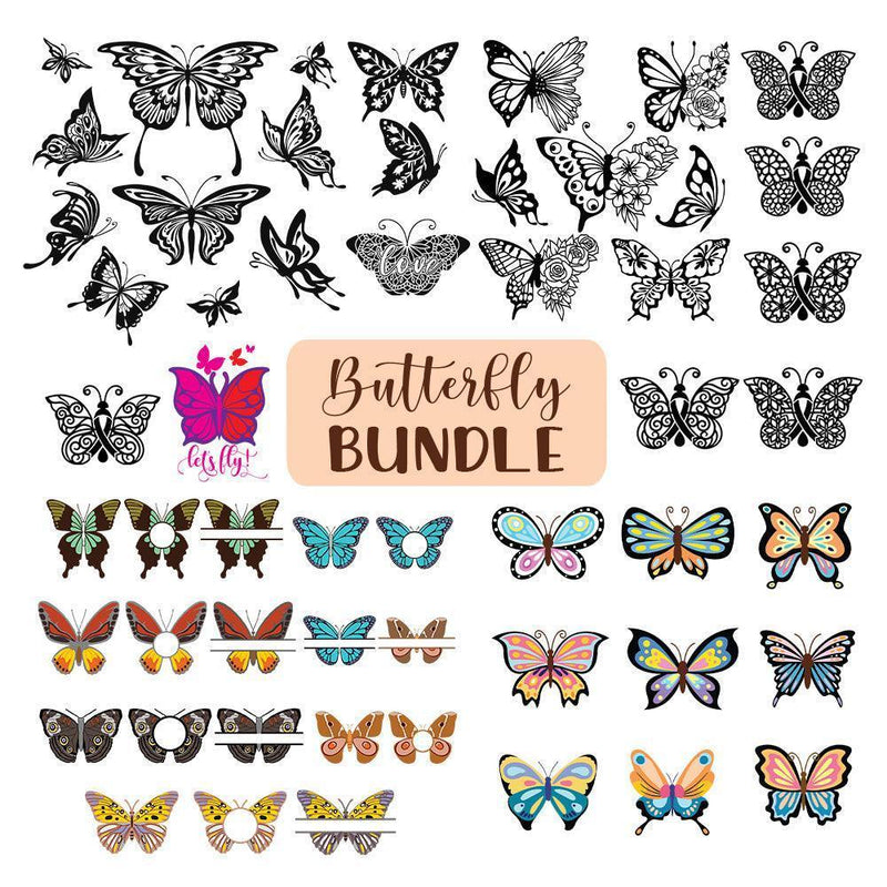 Butterfly Bundle - Cricut File - Svg, Png, Dxf, Eps - LightBoxGoodMan - LightboxGoodman