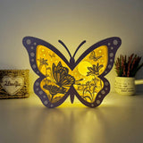 Butterfly -  Butterfly Papercut Lightbox File - 6.6x9.2
